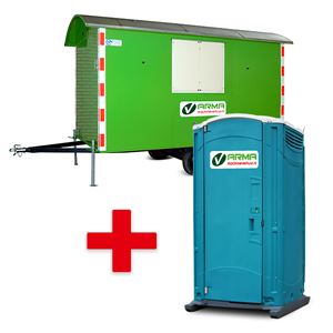 Actie : Schaftkeet langzaam verkeer + chemisch toilet incl.wekelijkse reiniging (min. 4 weken) Actie : Schaftkeet langzaam verkeer + chemisch toilet incl.wekelijkse reiniging (min. 4 weken)