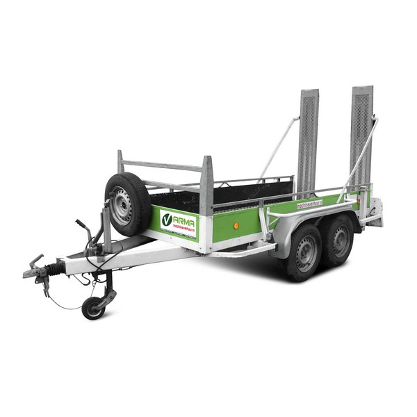 dubbelassige aanhanger met vaste rijplaten dubbelassige aanhanger met vaste rijplaten