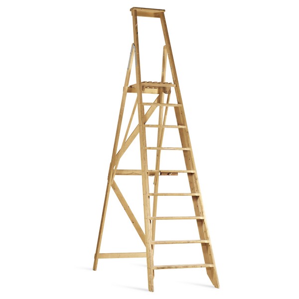 Industrietrap werkhoogte 3,5 m hout Industrietrap werkhoogte 3,5 m hout