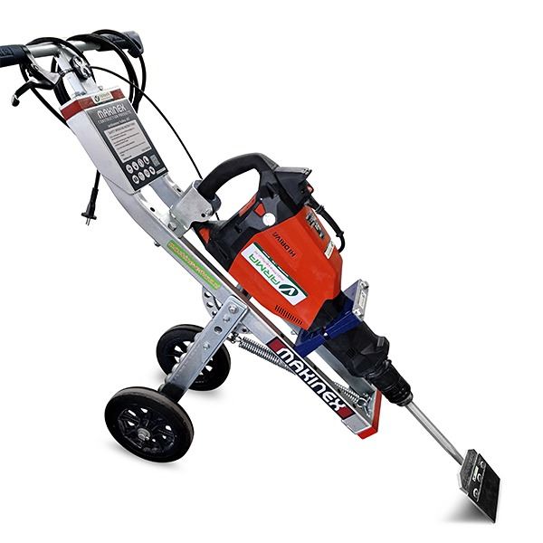 Breekhamer 16 kg 230 V op trolley voor vloer NIEUW! Breekhamer 16 kg 230 V op trolley voor vloer NIEUW!