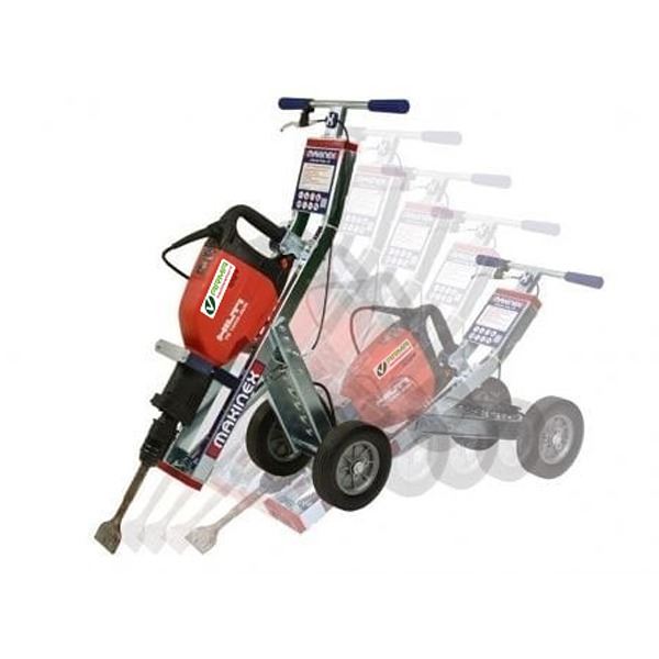 Breekhamer 16 kg 230 V op trolley voor vloer NIEUW! Breekhamer 16 kg 230 V op trolley voor vloer NIEUW!